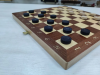 Шашки подарочные из дерева интарсия темные фото 3 — hichess.ru - шахматы, нарды, настольные игры