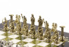 Шахматы "Римские лучники" 28х28 см мрамор змеевик фото 4 — hichess.ru - шахматы, нарды, настольные игры