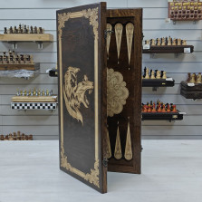 Нарды деревянные Волк подарочные большие — hichess.ru - шахматы, нарды, настольные игры