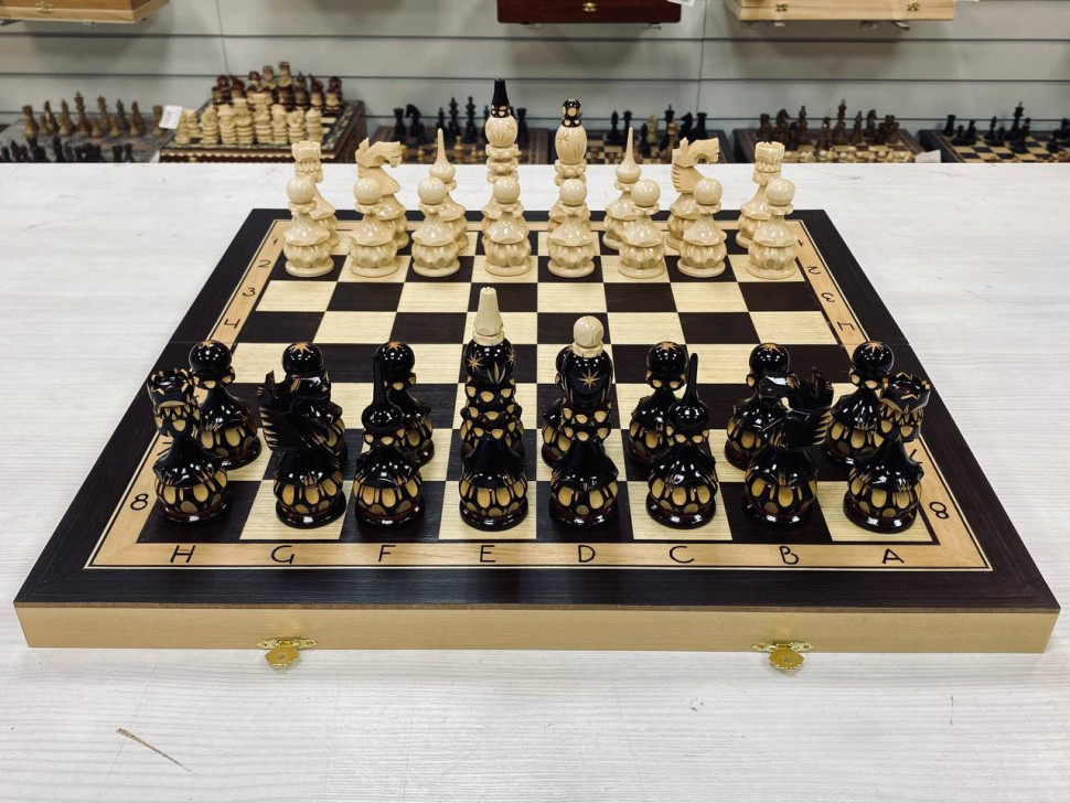 Купить Шахматы резные ручной работы большие из дерева 47 см ...