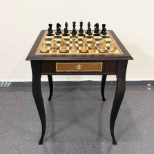 Шахматные стол венге ясень с фигурами из карельской березы Стаунтон &mdash; hichess.ru - шахматы, нарды, настольные игры