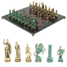Шахматы &quot;Древний Рим&quot; фигуры бронза / патина 44х44 см лемезит — hichess.ru - шахматы, нарды, настольные игры