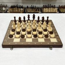 Шахматы шашки магнитные набор 2 в 1 орех 39 см — hichess.ru - шахматы, нарды, настольные игры