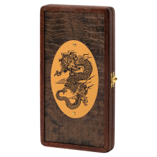 Нарды кожаные Китайский Дракон — hichess.ru - шахматы, нарды, настольные игры