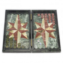 Нарды &quot;Звезда&quot; из змеевика и лемезит — hichess.ru - шахматы, нарды, настольные игры