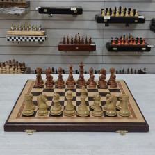 Шахматы подарочные из дуба большие с фигурами Стаунтон из композита — hichess.ru - шахматы, нарды, настольные игры