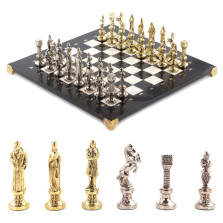 Шахматы &quot;Ренесанс&quot; доска 36х36 см мрамор фигуры цвет золото - серебро — hichess.ru - шахматы, нарды, настольные игры