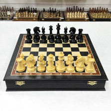 Шахматный ларец эксклюзивный подарочный мореный дуб Стаунтон Royal — hichess.ru - шахматы, нарды, настольные игры