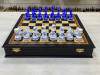 Шахматы подарочные художественная роспись гжель моренный дуб фото 2 — hichess.ru - шахматы, нарды, настольные игры