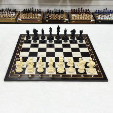 Шахматы нескладные фотопечать с фигурами композит черно-белый 49 см — hichess.ru - шахматы, нарды, настольные игры