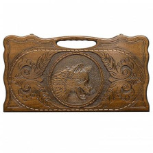 Нарды резные «Волк» с ручкой 60, Haleyan — hichess.ru - шахматы, нарды, настольные игры