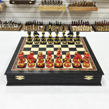 Шахматы подарочные художественная роспись хохлома — hichess.ru - шахматы, нарды, настольные игры