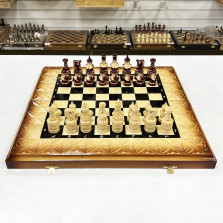 Набор 3 в 1 шахматы нарды шашки резной лак Паук и Скорпион — hichess.ru - шахматы, нарды, настольные игры