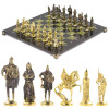 Шахматы "Русские" бронза змеевик 40х40 см фото 1 — hichess.ru - шахматы, нарды, настольные игры