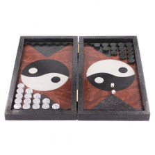 Нарды &quot;Инь-Янь&quot; из лемезита змеевика и мрамора — hichess.ru - шахматы, нарды, настольные игры