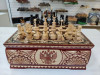 Шахматы резные ручной работы в ларце Клен презент большие фото 1 — hichess.ru - шахматы, нарды, настольные игры