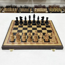 Шахматы профессиональные Индийский Стаунтон дуб с утяжелением — hichess.ru - шахматы, нарды, настольные игры