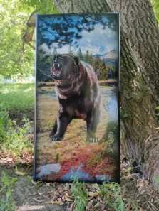 Нарды деревянные подарочные Медвежий оскал средние 50 см / набор для игры в нарды — hichess.ru - шахматы, нарды, настольные игры