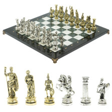 Шахматы &quot;Древний Рим&quot; доска 44х44 см из мрамора и змеевика — hichess.ru - шахматы, нарды, настольные игры