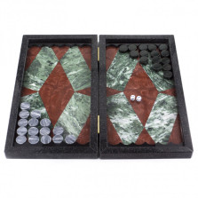 Каменные нарды из змеевика и лемезита — hichess.ru - шахматы, нарды, настольные игры