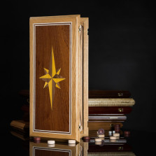 Нарды Роза ветров Светлые, мастерская Кадун — hichess.ru - шахматы, нарды, настольные игры