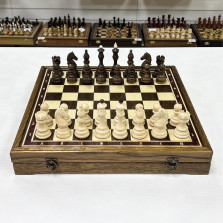 Шахматный ларец из дуба с фигурами из кавказского граба матовыми — hichess.ru - шахматы, нарды, настольные игры