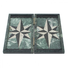 Нарды &quot;Звезда&quot; змеевик гранит — hichess.ru - шахматы, нарды, настольные игры