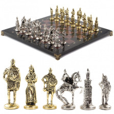 Шахматы &quot;Русь&quot; доска 40х40 см из лемезита — hichess.ru - шахматы, нарды, настольные игры