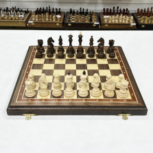 Шахматы подарочные орех Бастион матовые 45 см — hichess.ru - шахматы, нарды, настольные игры