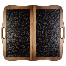 Нарды Кожаные Цветок средние с ручкой — hichess.ru - шахматы, нарды, настольные игры