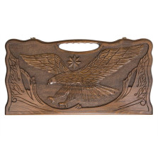 Нарды резные «Летящий Орел» с ручкой 60, Haleyan — hichess.ru - шахматы, нарды, настольные игры