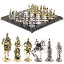 Шахматы &quot;Русь&quot; доска 40х40 см из мрамора — hichess.ru - шахматы, нарды, настольные игры