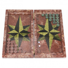 Нарды &quot;Роза ветров&quot; камень лемезит, змеевик — hichess.ru - шахматы, нарды, настольные игры