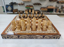 Шахматы резные Ледовая битва большие — hichess.ru - шахматы, нарды, настольные игры