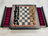 Шахматы на подарочной доске Люкс из мореного дуба и ясеня с утяжеленными фигурами из бука 45 на 45 см фото 5 — hichess.ru - шахматы, нарды, настольные игры