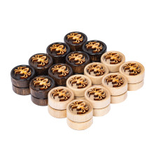 Фишки для нард и шашек ручной работы деревянные Паук резные — hichess.ru - шахматы, нарды, настольные игры