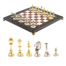 Шахматы Стаунтон каменные 36 см мрамор лемезит — hichess.ru - шахматы, нарды, настольные игры