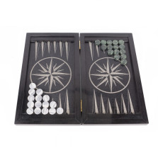 Нарды &quot;Роза ветров/Герб&quot; змеевик и мрамор — hichess.ru - шахматы, нарды, настольные игры