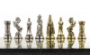 Подарочные шахматы с металлическими фигурами "Средневековые рыцари" доска 44х44 см из камня змеевик фото 5 — hichess.ru - шахматы, нарды, настольные игры