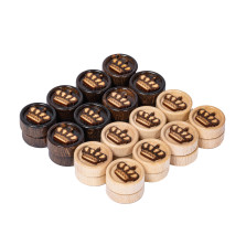 Фишки для нард деревянные ручной работы Корона резные — hichess.ru - шахматы, нарды, настольные игры