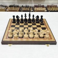 Шахматы из дуба и бука с премиальными, утяжеленными фигурами на доске 45 на 45 см — hichess.ru - шахматы, нарды, настольные игры