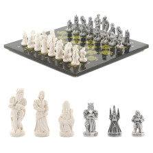  Подарочные шахматы &quot;Средневековье&quot; камень змеевик 40х40 см 119801 — hichess.ru - шахматы, нарды, настольные игры