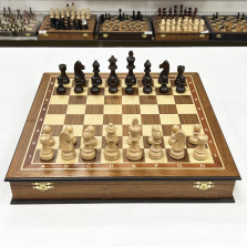 Шахматы подарочные американский орех — hichess.ru - шахматы, нарды, настольные игры