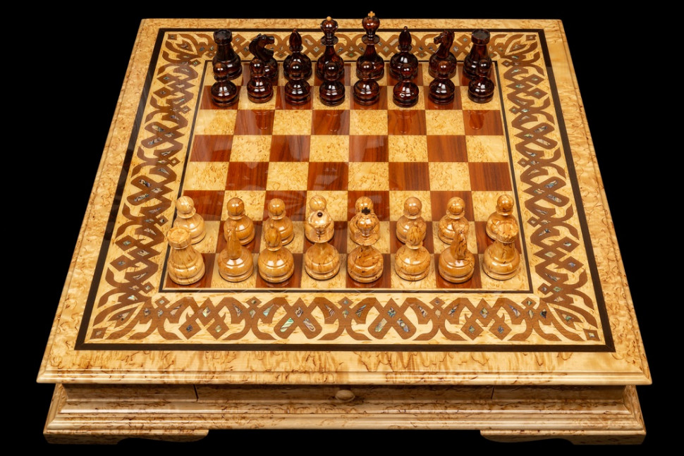 Шахматы Элитные (карельская береза), Ivan Romanov фото 1 — hichess.ru - шахматы, нарды, настольные игры