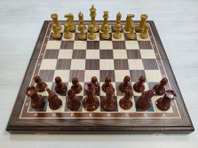 Шахматы профессиональные на доске из ореха 50 на 50 см с утяжеленными фигурами из композита — hichess.ru - шахматы, нарды, настольные игры