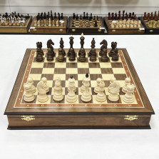 Шахматный ларец эксклюзивный орех Бастион матовый — hichess.ru - шахматы, нарды, настольные игры