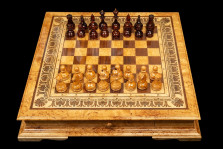 Шахматы Элеганс (карельская береза), Ivan Romanov — hichess.ru - шахматы, нарды, настольные игры