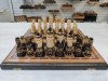 Шахматы резные Воины на доске из дуба 45 на 45 см фото 2 — hichess.ru - шахматы, нарды, настольные игры