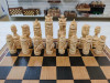 Шахматы резные Воины на доске из дуба 45 на 45 см фото 3 — hichess.ru - шахматы, нарды, настольные игры