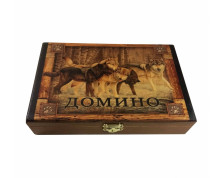 Домино в шкатулке &quot;Волки&quot; — hichess.ru - шахматы, нарды, настольные игры